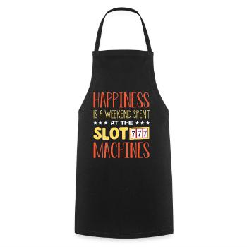 Machine à sous, Machines à sous, Jeux de hasard - Tablier de cuisine - noir - Devant - AI Model Male 185 dark (185cm)