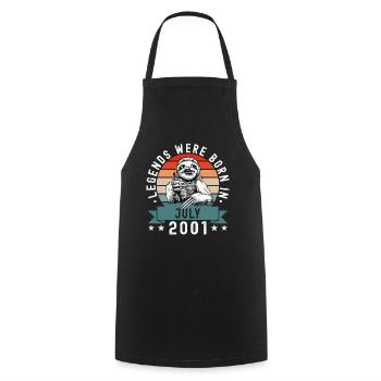 Legends Were Born In July 2001 Sloth Sloth - Cooking Apron - black - Front - AI Model Male 185 dark (185cm)