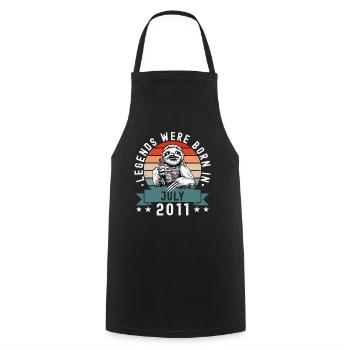 Legends Were Born In July 2011 Sloth Sloth - Cooking Apron - black - Front - AI Model Male 185 dark (185cm)
