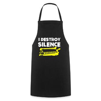 Harmonica player, Harmonica music - Cooking Apron - black - Front - AI Model Male 185 dark (185cm)