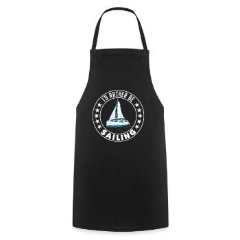 Catamaran captain I would rather sail catamaran - Cooking Apron - black - Front - AI Model Male 185 dark (185cm)