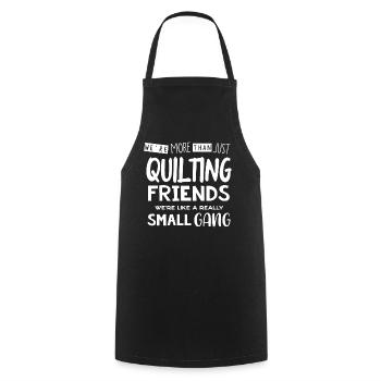 Quilten, Stricken, Nähen, Quilter - Kochschürze - Schwarz - Vorne - AI Model Male 185 dark (185cm)