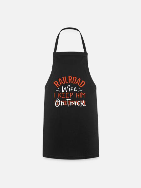 Railway, locomotive - Cooking Apron - black