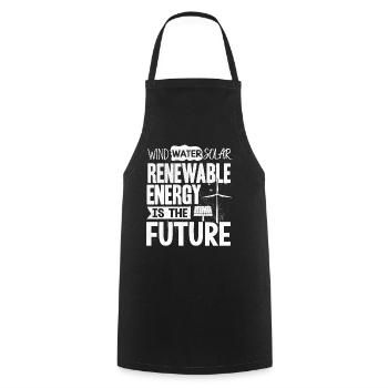 Solar Energy, Renewable Energy - Cooking Apron - black - Front - AI Model Male 185 dark (185cm)