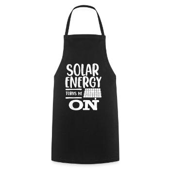Solar Energy, Renewable Energy - Cooking Apron - black - Front - AI Model Male 185 dark (185cm)