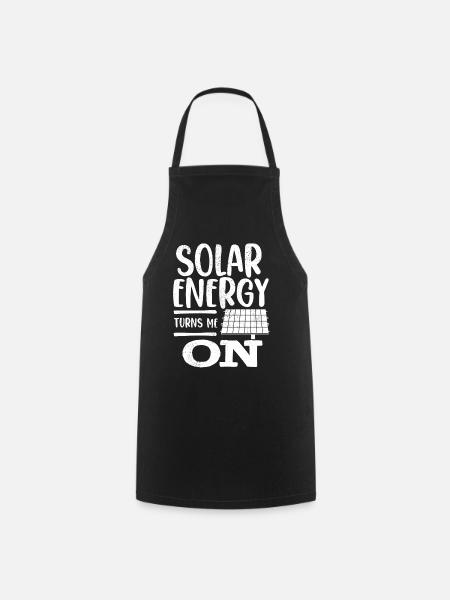 Solarenergie, Erneuerbare Energie - Kochschürze - Schwarz