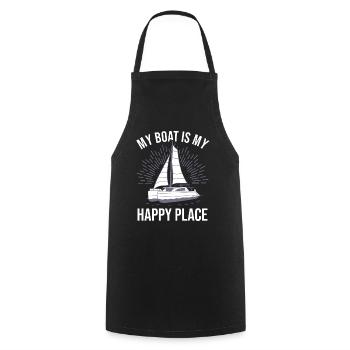 Catamaran Capitaine Voilier - Tablier de cuisine - noir - Devant - AI Model Male 185 dark (185cm)