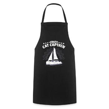 Catamaran Captain Sailing Sailboat - Cooking Apron - black - Front - AI Model Male 185 dark (185cm)