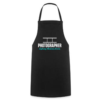 Photographer, Photography - Cooking Apron - black - Front - AI Model Male 185 dark (185cm)
