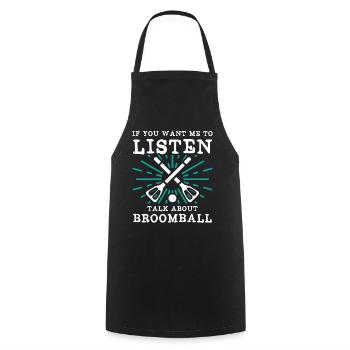 Broom ball - Cooking Apron - black - Front - AI Model Male 185 dark (185cm)