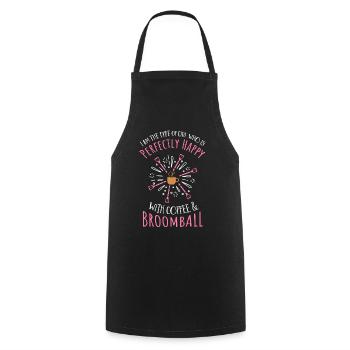 Broom ball - Cooking Apron - black - Front - AI Model Male 185 dark (185cm)