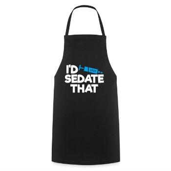 Anesthesiologist, Anesthesiology - Cooking Apron - black - Front - AI Model Male 185 dark (185cm)