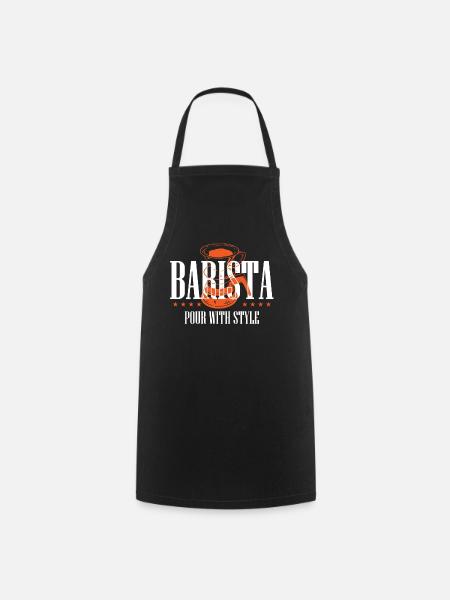 Barista, Kaffeemaschine - Kochschürze - Schwarz