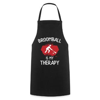 Broom ball - Cooking Apron - black - Front - AI Model Male 185 dark (185cm)