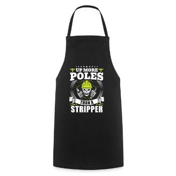 Power Lineman Power Line Electrician - Cooking Apron - black - Front - AI Model Male 185 dark (185cm)