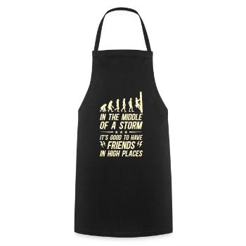 Power Lineman Power Line Electrician - Cooking Apron - black - Front - AI Model Male 185 dark (185cm)