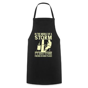 Power Lineman Power Line Electrician - Cooking Apron - black - Front - AI Model Male 185 dark (185cm)