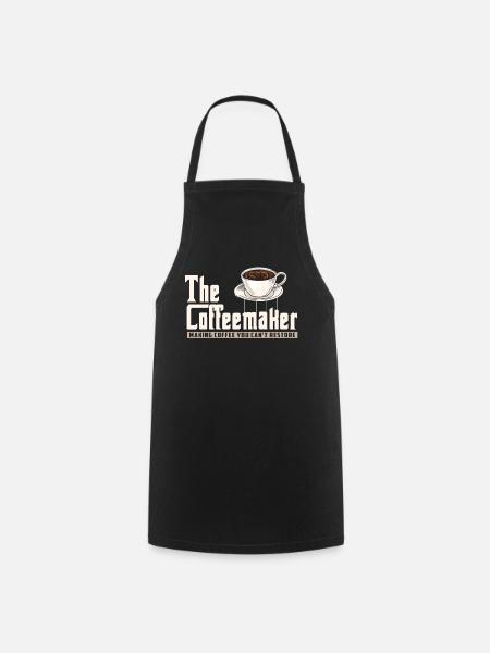 Barista, Kaffeemaschine - Kochschürze - Schwarz