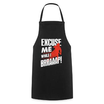 Motocross bikers - Cooking Apron - black - Front - AI Model Male 185 dark (185cm)