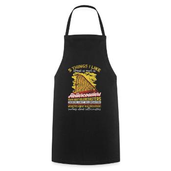 Dreams Roller Coasters Amusement Park Ride - Cooking Apron - black - Front - AI Model Male 185 dark (185cm)