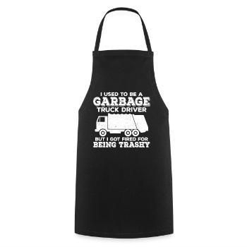 Garbage truck driver - Cooking Apron - black - Front - AI Model Male 185 dark (185cm)