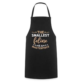 Smallest cats are masterpiece cat lovers - Cooking Apron - black - Front - AI Model Male 185 dark (185cm)