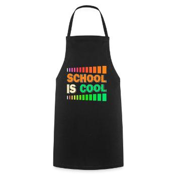 SCHOOL IS COOL - Cooking Apron - black - Front - AI Model Male 185 dark (185cm)