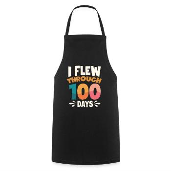 100 days school, 100 days smarter, school - Cooking Apron - black - Front - AI Model Male 185 dark (185cm)