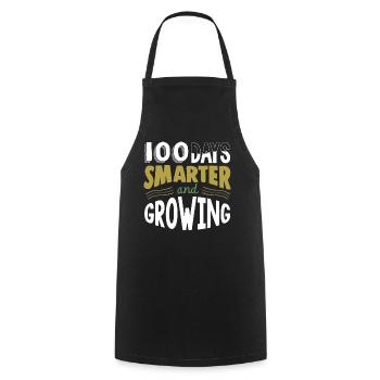 100 days school, 100 days smarter, school - Cooking Apron - black - Front - AI Model Male 185 dark (185cm)
