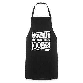100 days school, 100 days smarter, school - Cooking Apron - black - Front - AI Model Male 185 dark (185cm)