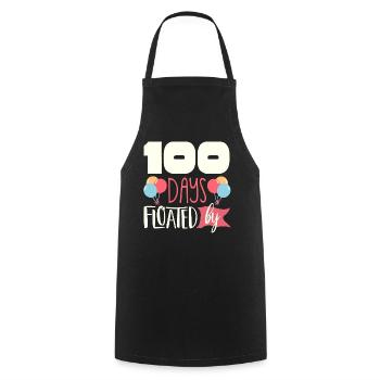 100 days school, 100 days smarter, school - Cooking Apron - black - Front - AI Model Male 185 dark (185cm)