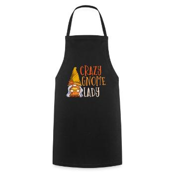 Gnome - Gnome Collecting - Gnome Collector - Cooking Apron - black - Front - AI Model Male 185 dark (185cm)