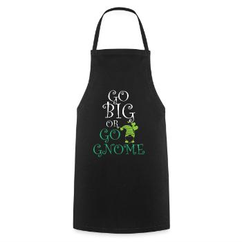 Gnome - Gnome Collecting - Gnome Collector - Cooking Apron - black - Front - AI Model Male 185 dark (185cm)