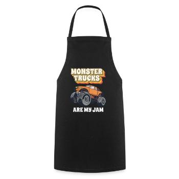 Monster Trucks Are My Jam Monster Truck Show - Cooking Apron - black - Front - AI Model Male 185 dark (185cm)