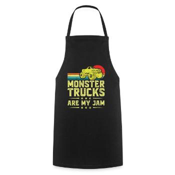 Monster Trucks Are My Jam Monster Truck Show - Cooking Apron - black - Front - AI Model Male 185 dark (185cm)