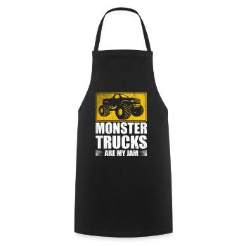 Monster Trucks Are My Jam Monster Truck Show - Cooking Apron - black - Front - AI Model Male 185 dark (185cm)