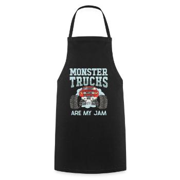 Monster Trucks Are My Jam Monster Truck Show - Cooking Apron - black - Front - AI Model Male 185 dark (185cm)