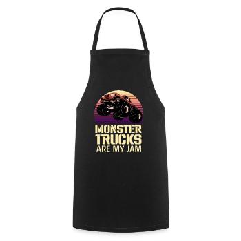 Monster Trucks Are My Jam Monster Truck Show - Cooking Apron - black - Front - AI Model Male 185 dark (185cm)