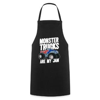 Monster Trucks Are My Jam Monster Truck Show - Cooking Apron - black - Front - AI Model Male 185 dark (185cm)