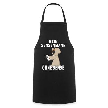 KEIN SENSENMANN OHNE SENSE - Kochschürze - Schwarz - Vorne - AI Model Male 185 dark (185cm)