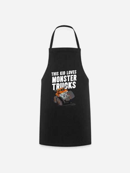 Dieses Kind Liebt Monstertrucks - Kochschürze - Schwarz