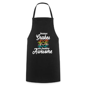 Snake, reptile - snakes - Cooking Apron - black - Front - AI Model Male 185 dark (185cm)