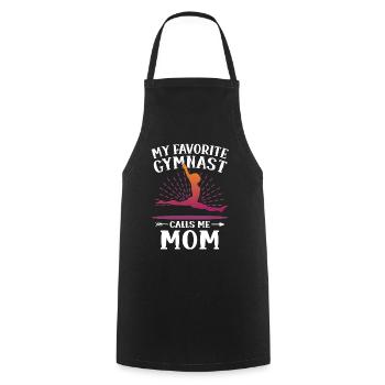 My favorite gymnast calls me Mama Gymnastics - Cooking Apron - black - Front - AI Model Male 185 dark (185cm)