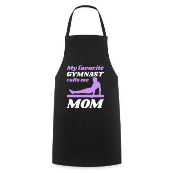 My favorite gymnast calls me Mama Gymnastics - Cooking Apron - black - Front - AI Model Male 185 dark (185cm)