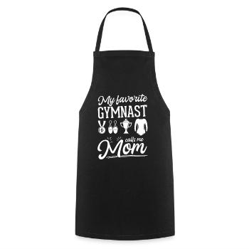 My favorite gymnast calls me Mama Gymnastics - Cooking Apron - black - Front - AI Model Male 185 dark (185cm)