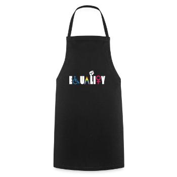 Egalité Huma Droit LGBTQ Lesbienne Gay Love - Tablier de cuisine - noir - Devant - AI Model Male 185 dark (185cm)