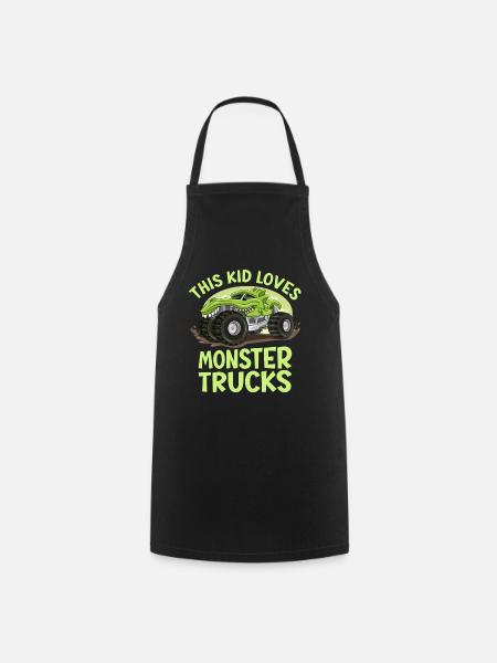 Dieses Kind Liebt Monstertrucks - Kochschürze - Schwarz