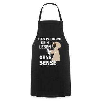 SENSENMANN KEIN LEBEN OHNE SENSE - Kochschürze - Schwarz - Vorne - AI Model Male 185 dark (185cm)