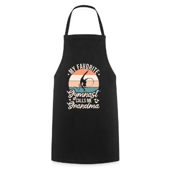My favorite gymnast calls me Grandma Turnsport - Cooking Apron - black - Front - AI Model Male 185 dark (185cm)