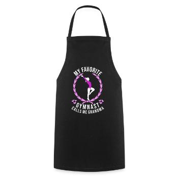 My favorite gymnast calls me Grandma Turnsport - Cooking Apron - black - Front - AI Model Male 185 dark (185cm)